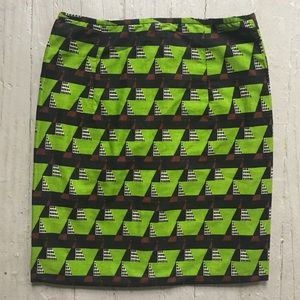 VINTAGE handmade triangle print skirt